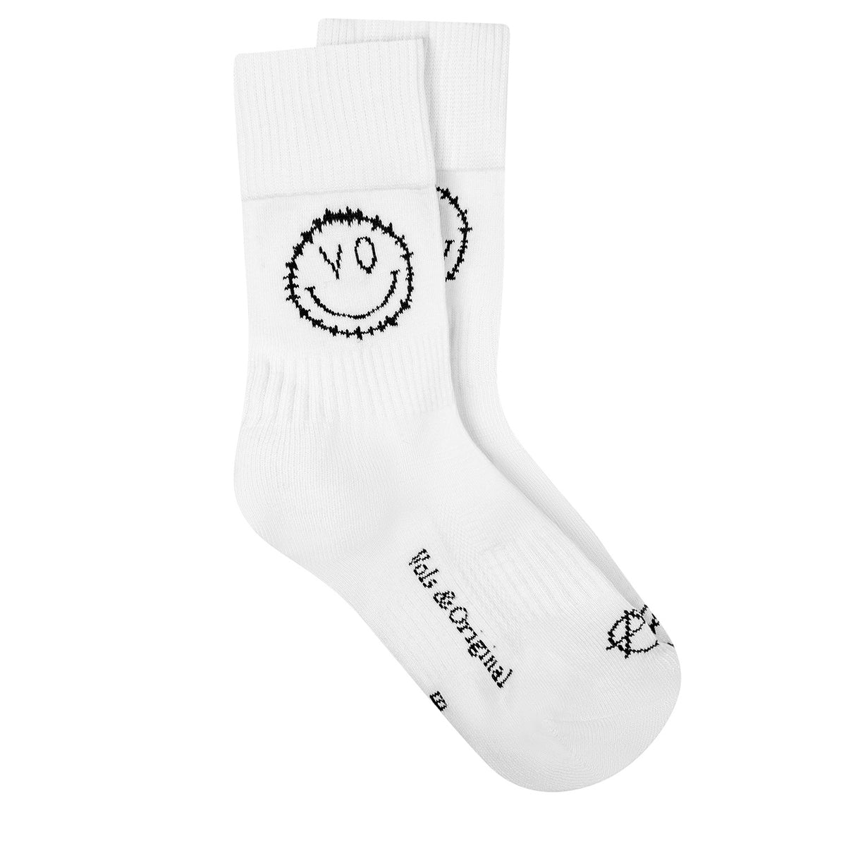 V&amp;O &#39;Smiley&#39; Tennis Style Socks 90% Cotton