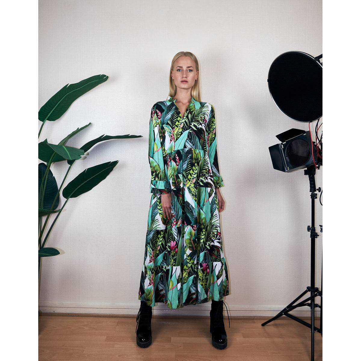 Jungle Print Maxi Dress